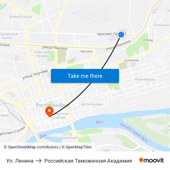 Ул. Ленина to Российская Таможенная Академия map