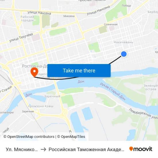 Ул. Мясникова to Российская Таможенная Академия map