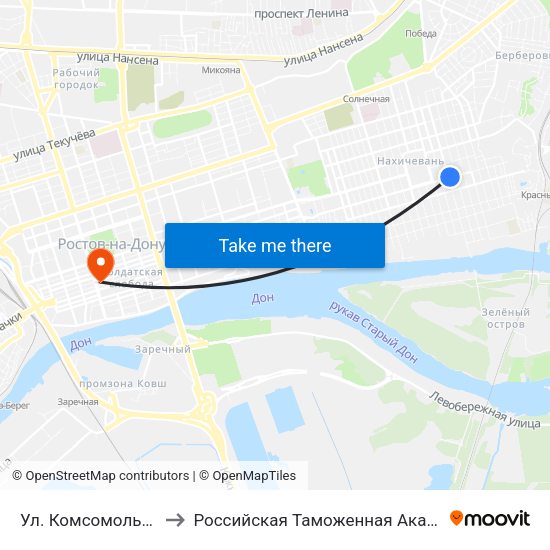 Ул. Комсомольская to Российская Таможенная Академия map