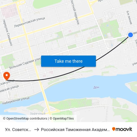 Ул. Советская to Российская Таможенная Академия map