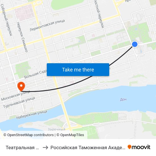 Театральная Пл. to Российская Таможенная Академия map