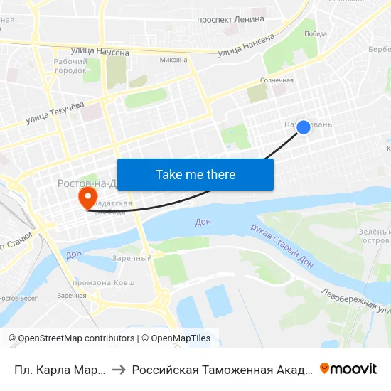 Пл. Карла Маркса to Российская Таможенная Академия map