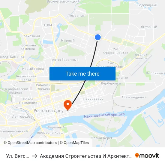 Ул. Вятская to Академия Строительства И Архитектуры Дгту map