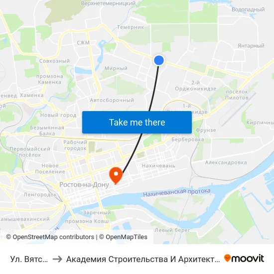 Ул. Вятская to Академия Строительства И Архитектуры Дгту map