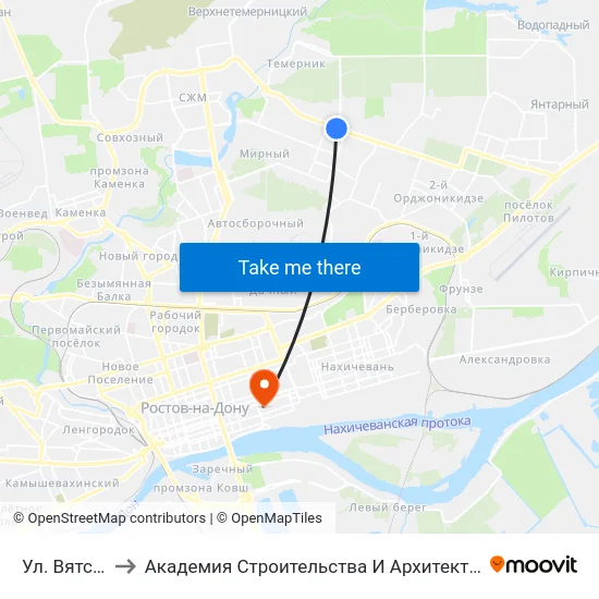 Ул. Вятская to Академия Строительства И Архитектуры Дгту map