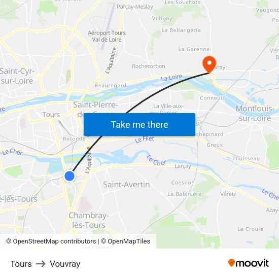 Tours to Vouvray map