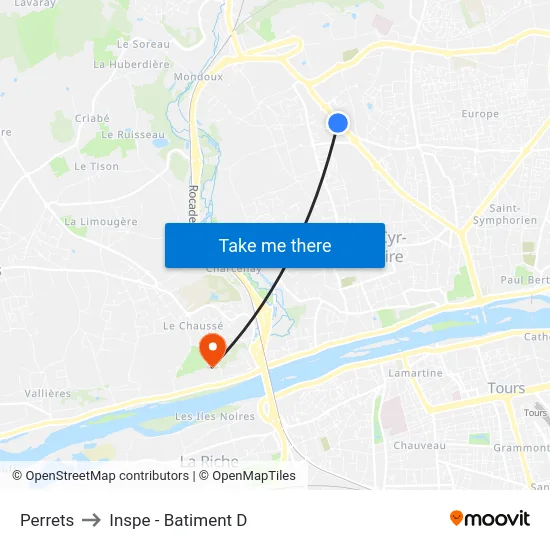 Perrets to Inspe - Batiment D map