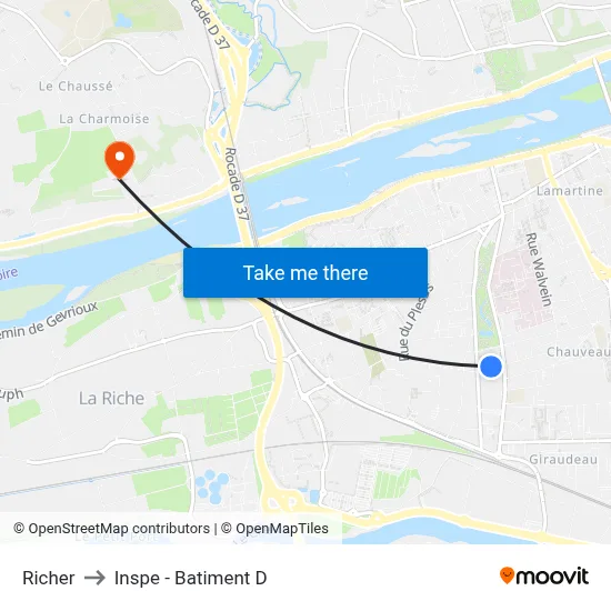 Richer to Inspe - Batiment D map