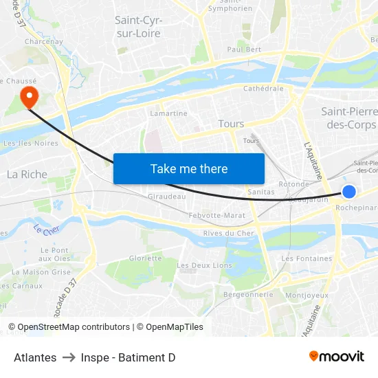 Atlantes to Inspe - Batiment D map