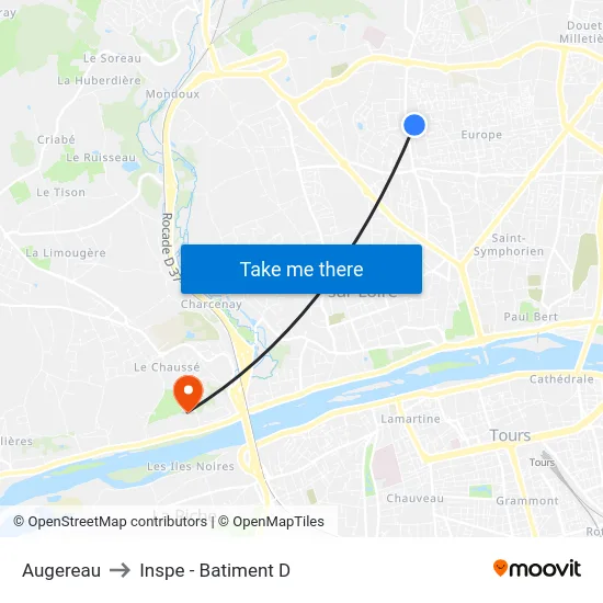 Augereau to Inspe - Batiment D map