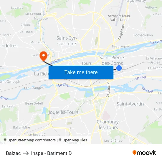 Balzac to Inspe - Batiment D map