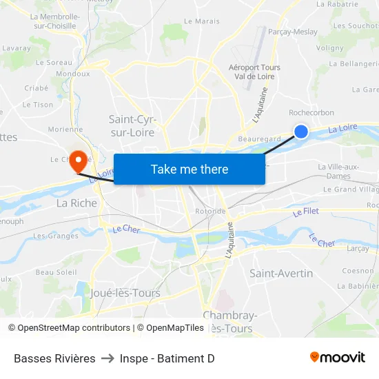 Basses Rivières to Inspe - Batiment D map