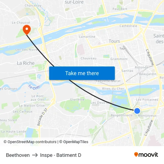 Beethoven to Inspe - Batiment D map