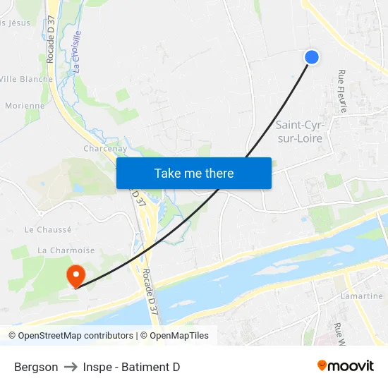 Bergson to Inspe - Batiment D map