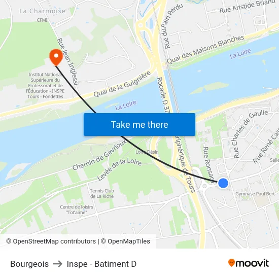 Bourgeois to Inspe - Batiment D map