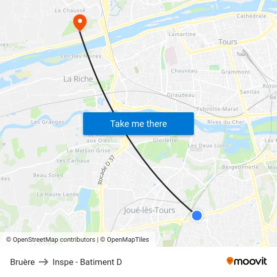 Bruère to Inspe - Batiment D map