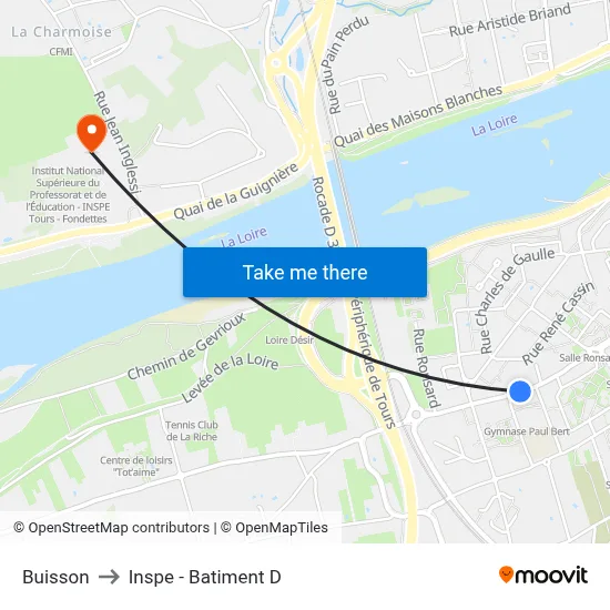 Buisson to Inspe - Batiment D map
