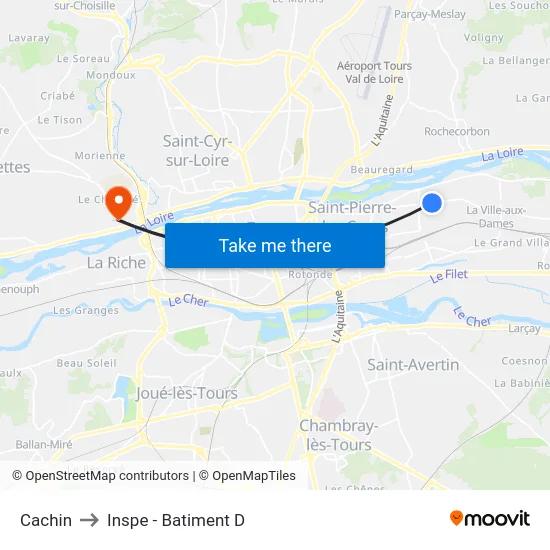 Cachin to Inspe - Batiment D map