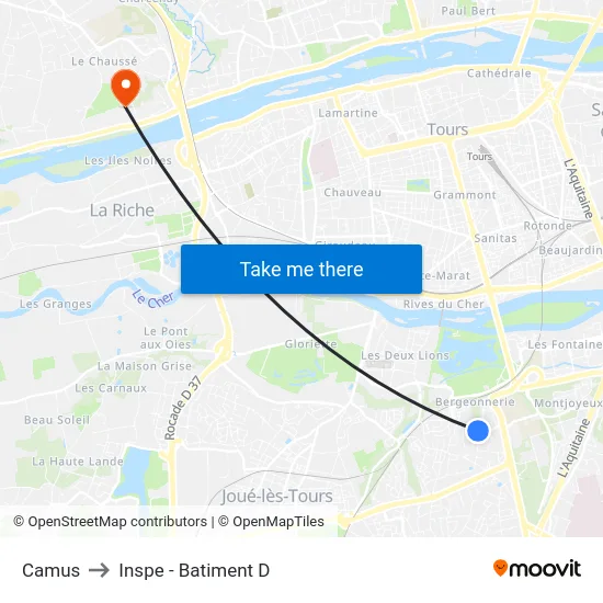 Camus to Inspe - Batiment D map
