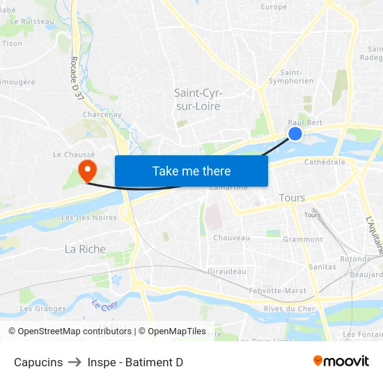 Capucins to Inspe - Batiment D map