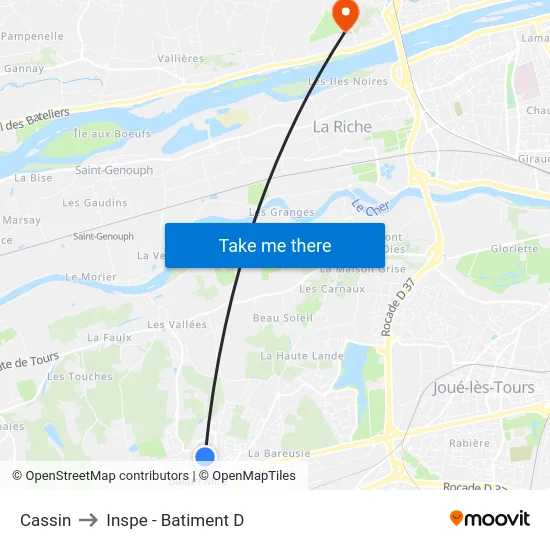 Cassin to Inspe - Batiment D map