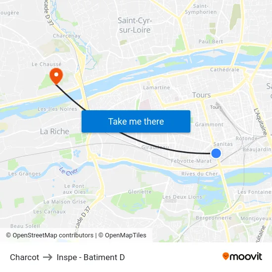 Charcot to Inspe - Batiment D map