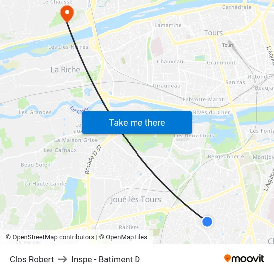 Clos Robert to Inspe - Batiment D map
