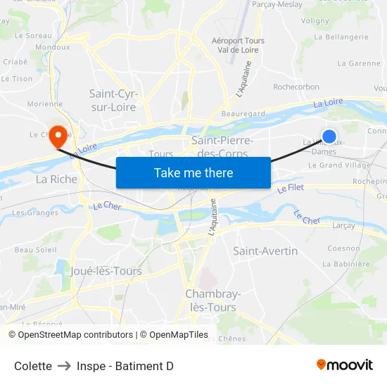 Colette to Inspe - Batiment D map