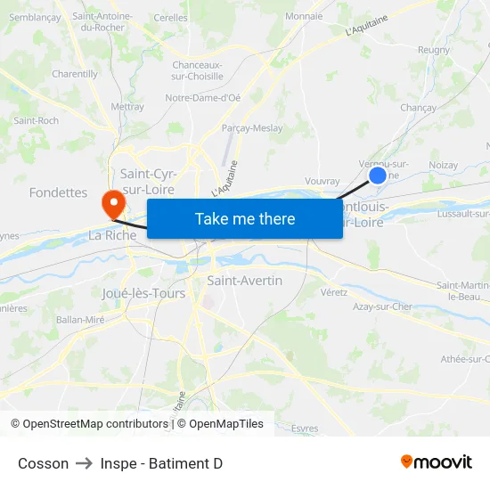 Cosson to Inspe - Batiment D map
