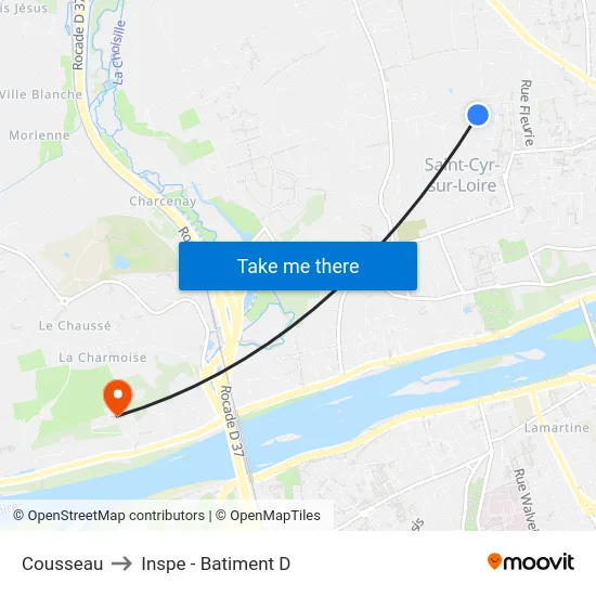 Cousseau to Inspe - Batiment D map