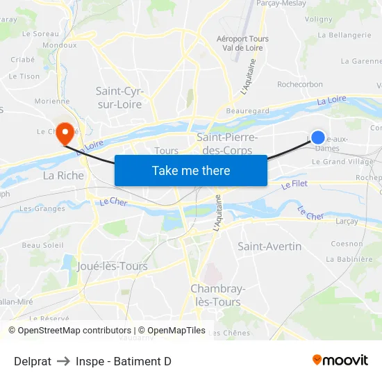 Delprat to Inspe - Batiment D map