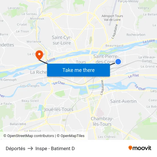 Déportés to Inspe - Batiment D map