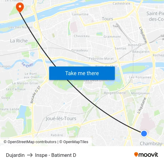 Dujardin to Inspe - Batiment D map