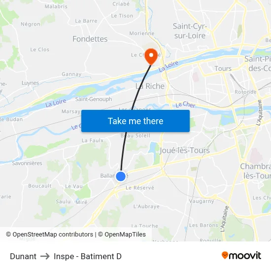 Dunant to Inspe - Batiment D map