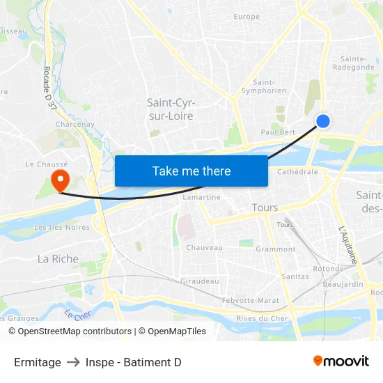 Ermitage to Inspe - Batiment D map