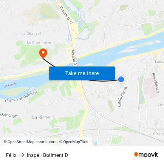 Félix to Inspe - Batiment D map