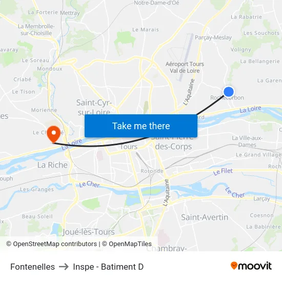 Fontenelles to Inspe - Batiment D map