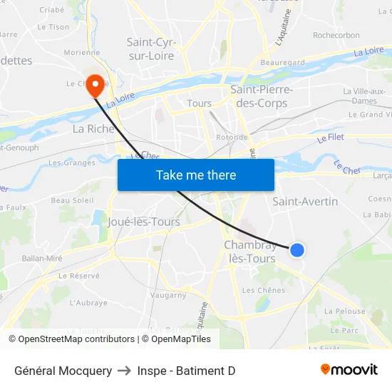 Général Mocquery to Inspe - Batiment D map