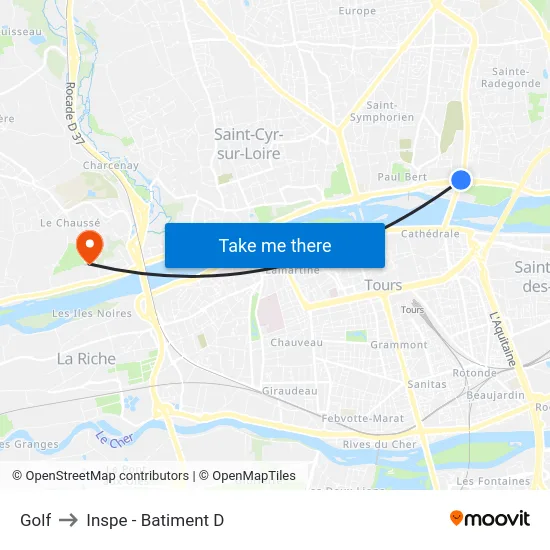 Golf to Inspe - Batiment D map