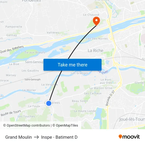 Grand Moulin to Inspe - Batiment D map
