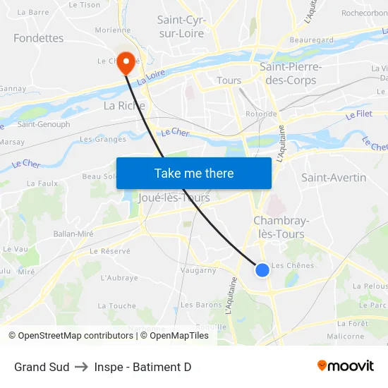 Grand Sud to Inspe - Batiment D map