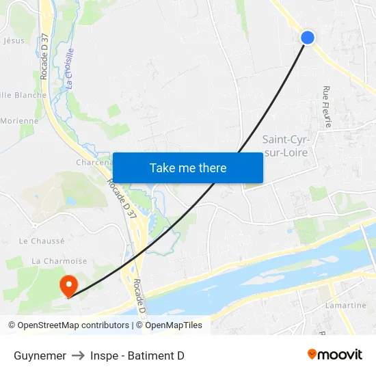 Guynemer to Inspe - Batiment D map
