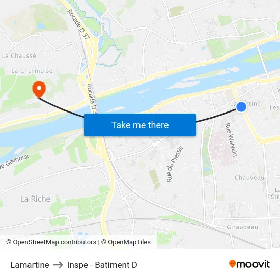 Lamartine to Inspe - Batiment D map