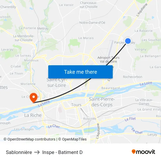Sablonnière to Inspe - Batiment D map