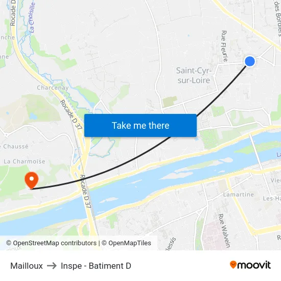 Mailloux to Inspe - Batiment D map