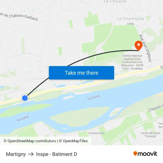 Martigny to Inspe - Batiment D map