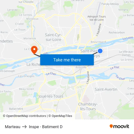 Marteau to Inspe - Batiment D map