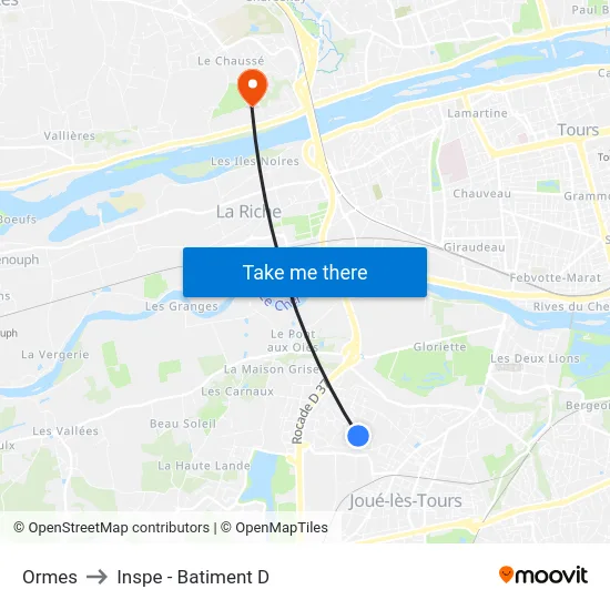 Ormes to Inspe - Batiment D map