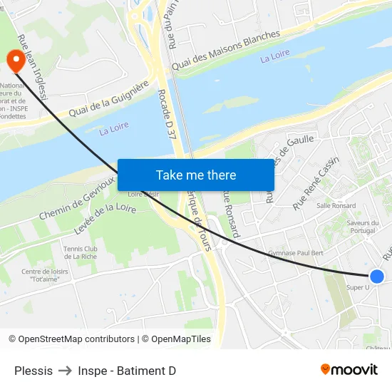 Plessis to Inspe - Batiment D map