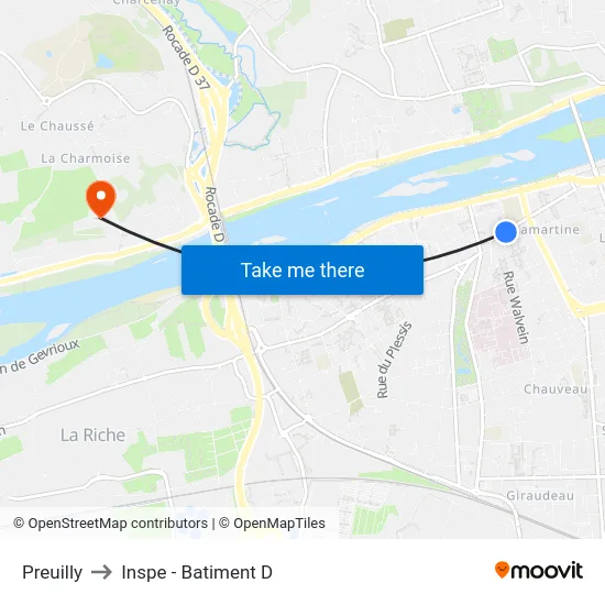 Preuilly to Inspe - Batiment D map